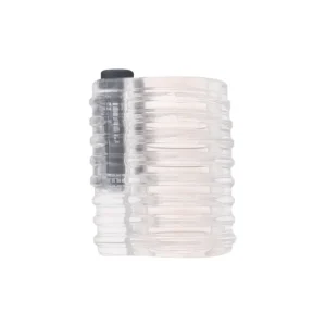 突起デザイン 透明 振動 貫通式 ペニスバイブ